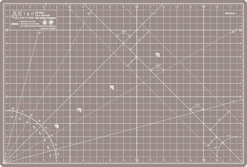 Elan Cutting Mat A3 Black & Taupe, Self Healing Cutting Mat 12x18 Inch, 5-Ply Craft Board Black, Hobby Board for Crafts 12x18 Inch - Image 2